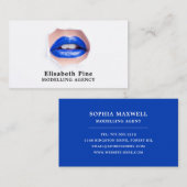 Blauwe liften, modellenbureau, modelagent visitekaartje (Voorkant / Achterkant)
