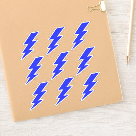 Blauwe Lightning Bolts - College Stickers