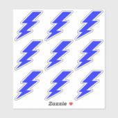 Blauwe Lightning Bolts - College Stickers (Vel)