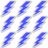 Blauwe Lightning Bolts - College Stickers (Voorkant)