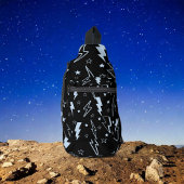 Blauwe Lightning Zwarte Achtergrond Y2K Patroon Sling Bag