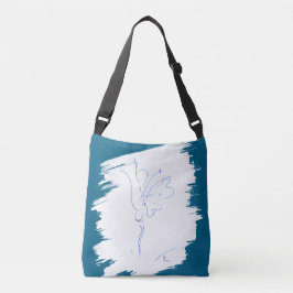 Blauwe lijn 1 crossbody tas