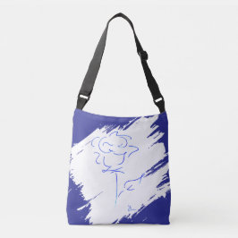 Blauwe lijn 4 crossbody tas