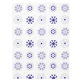 Blauwe lijn bloempatroon tafelkleed