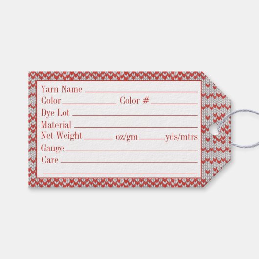 BLAUWE LIJN BREI 3.5x2 Garenetiketjes Cadeaulabel (Voorkant (Horizontaal))