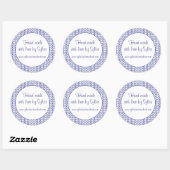 BLAUWE LIJN BREI 3" Ronde "Hand Made" Stickers (Vel)