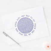 BLAUWE LIJN BREIWOORDEN Grote ronde Stickers (Envelop)