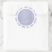 BLAUWE LIJN BREIWOORDEN Grote ronde Stickers (Tas)