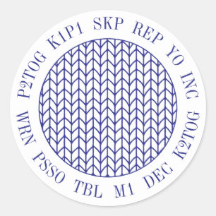 BLAUWE LIJN BREIWOORDEN Grote ronde Stickers