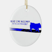 Blauwe lijn Bulldogs Ornament (Rechts)