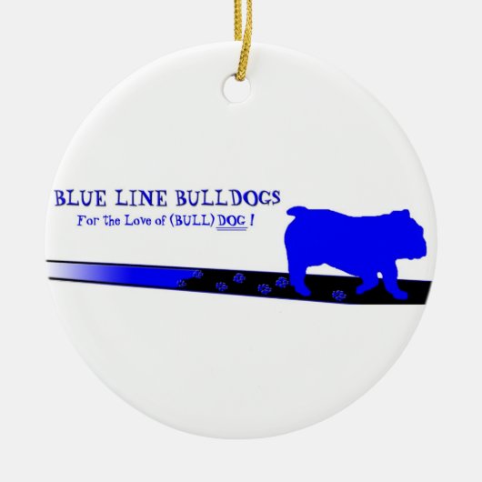 Blauwe lijn Bulldogs Ornament (Voorkant)