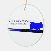 Blauwe lijn Bulldogs Ornament (Links)