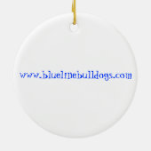 Blauwe lijn Bulldogs Ornament (Achterkant)