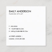 BLAUWE LIJN DRAWDESERT CACTI SUCCULENT FOLIAGE VIERKANTE VISITEKAARTJE (Achterkant)