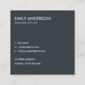 BLAUWE LIJN DRAWDESERT CACTI SUCCULENT FOLIAGE VIERKANTE VISITEKAARTJE (Achterkant)