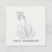 BLAUWE LIJN DRAWDESERT CACTI SUCCULENT FOLIAGE VIERKANTE VISITEKAARTJE (Voorkant)