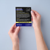 Blauwe lijn en Logo, politieagent, aanwerving Flyer (Hand)