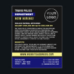 Blauwe lijn en Logo, politieagent, aanwerving Flyer<br><div class="desc">Blue Line & Logo,  politieman,  Law Recruitment Flyer van de Visitekaartje Store.</div>