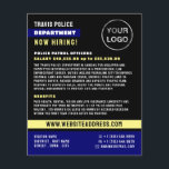 Blauwe lijn en Logo, politieagent, aanwerving Flyer<br><div class="desc">Blue Line & Logo,  politieman,  Law Recruitment Flyer van de Visitekaartje Store.</div>