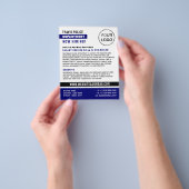 Blauwe lijn en Logo, politieagent, aanwerving Flyer (Hand)