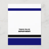 Blauwe lijn en Logo, politieagent, aanwerving Flyer (Achterkant)