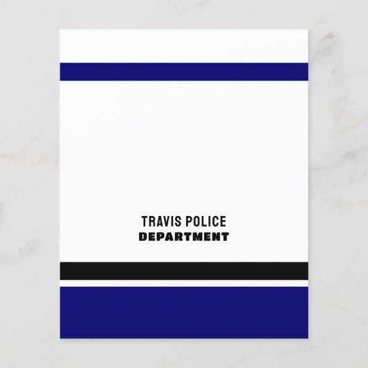 Blauwe lijn en Logo, politieagent, aanwerving Flyer (Achterkant)