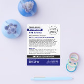 Blauwe lijn en Logo, politieagent, aanwerving Flyer (Enkel)