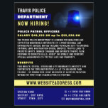 Blauwe lijn en Siren, aanwerving politiefunctionar Flyer<br><div class="desc">Blue Line & Siren,  politieman Recruitment Flyer van de Visitekaartje Store.</div>