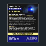 Blauwe lijn en Siren, aanwerving politiefunctionar Flyer<br><div class="desc">Blue Line & Siren,  politieman Recruitment Flyer van de Visitekaartje Store.</div>
