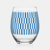 Blauwe Lijn Flow Stengelloze Wijn Glas (Links)
