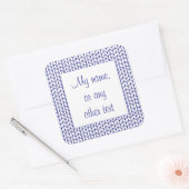 BLAUWE LIJN GEBREIDE 3" vierkante mat Stickers (Envelop)