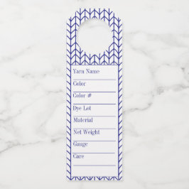 BLAUWE LIJN GEBREIDE lange garen Labels