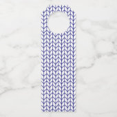 BLAUWE LIJN GEBREIDE lange garen Labels (Achterkant)