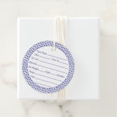 BLAUWE LIJN GEBREIDE ronde garen Labels (In situ)