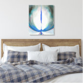 Blauwe lijn | Georgia O'Keeffe | Canvas Afdruk (Insitu (Slaapkamer))