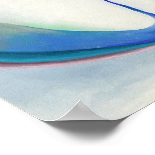 Blauwe lijn | Georgia O'Keeffe | Poster (Hoek)
