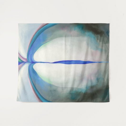 Blauwe lijn | Georgia O'Keeffe | Wandkleed (Voorkant (horizontaal))