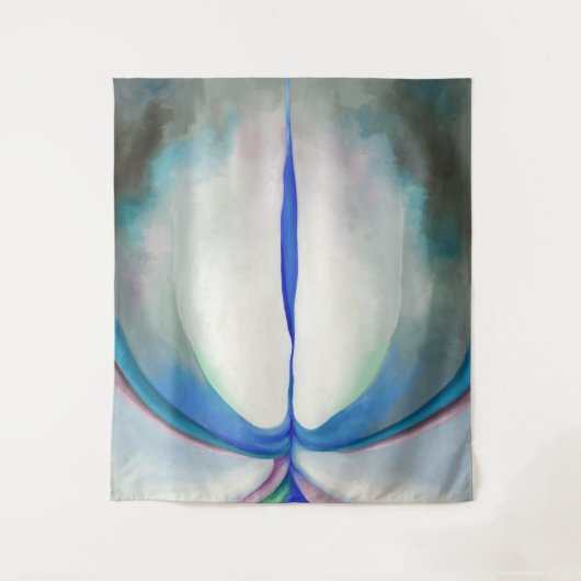 Blauwe lijn | Georgia O'Keeffe | Wandkleed (Voorkant)