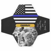 Blauwe lijn gepersonaliseerd, politie, foto Voetba Voetbal (Enkel)