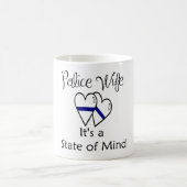 blauwe lijn harten koffiemok (Center)