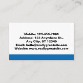 BLAUWE LIJN Kerk Jeugd Pastor Ministerie Visitekaartje (Achterkant)