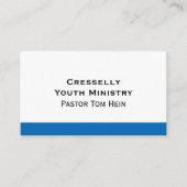 BLAUWE LIJN Kerk Jeugd Pastor Ministerie Visitekaartje (Voorkant)