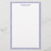 BLAUWE LIJN KNIT 5.5x8.5 Zakelijk briefpapier (Voorkant)