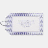 BLAUWE LIJN KNIT Business Gift Labels Cadeaulabel (Achterkant Horizontaal)