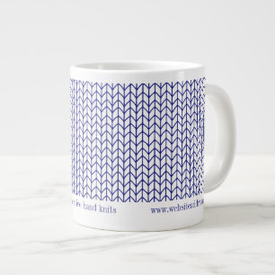 BLAUWE LIJN KNIT Business ID Grote Witte Mok