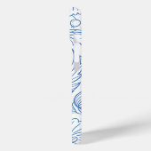 Blauwe Lijn Kunst Bloemige Mediterraan Botanisch Case-Mate iPhone Case (Achterkant / Links)