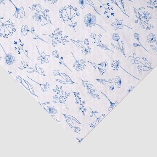 Blauwe lijn Kunstmatige tuinkettingbloemen Tissuepapier (Detail)