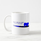Blauwe lijn Logo-2010 Koffiemok (Links)