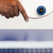 Blauwe lijn & Monogrammen Naam / Moderne Handteken Pingpongbal (Peddel)