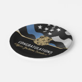 Blauwe lijn van de Partij voor Pensionering van de Papieren Bordje (Gekanteld)